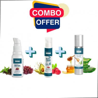 Serum + Sunscreen + Collagen Peptide (Complete Skin Revival Kit)